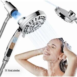 Showerhead Magnetic Filtered 10 spray Modes Hard Water Softener Filter Bath NIB